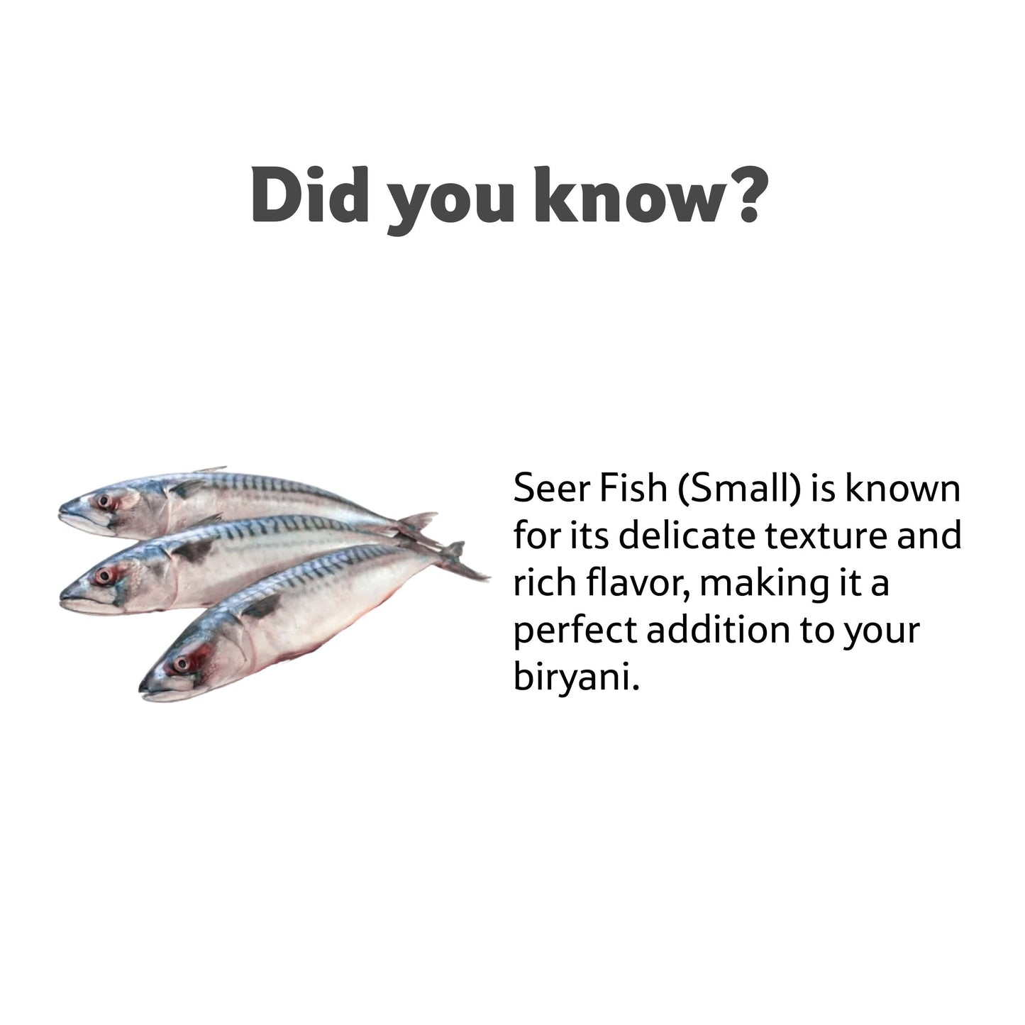 Sea Water Seer Small Whole Cleaned, About 700 g