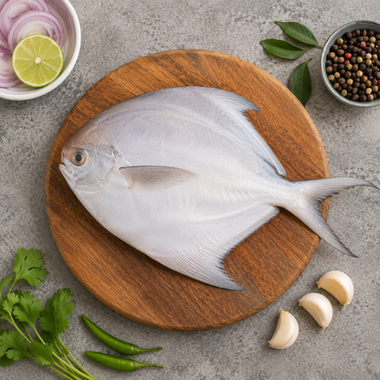 Sea Water Silver Pomfret Curry Cut, 400 g