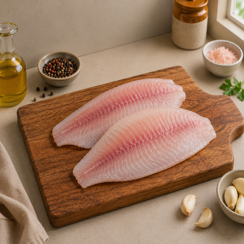 Fresh Water Tilapia Fillet Cut, Gross 600 g, Fillet 250 g
