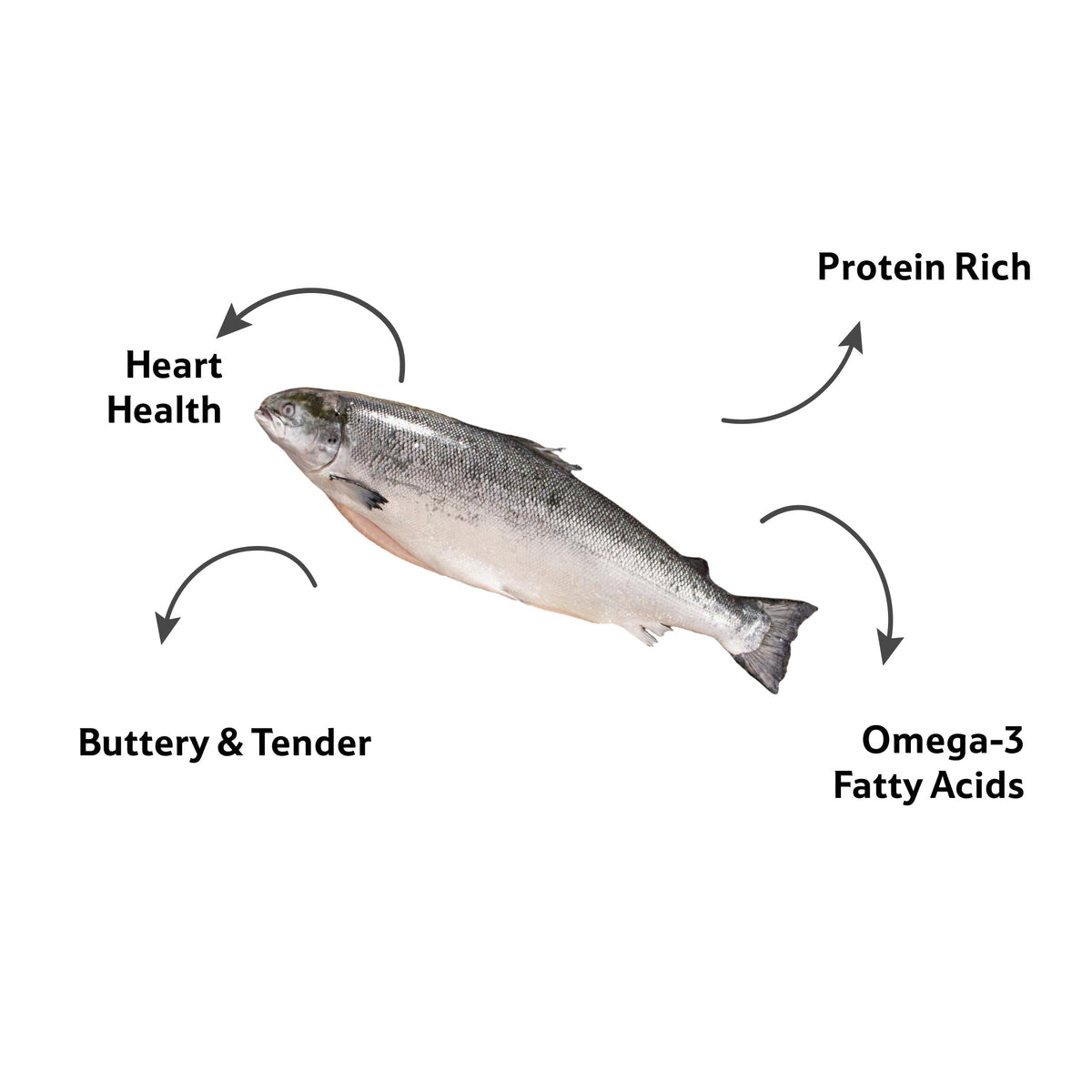Sea Water Norwegian Salmon Slice Fresh, 250 g