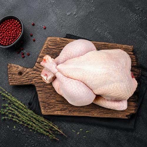 Whole Chicken With Skin, 1.2-1.4Kg