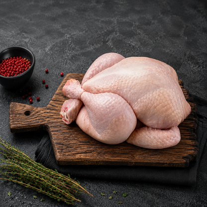 Whole Chicken With Skin, 1.2-1.4Kg