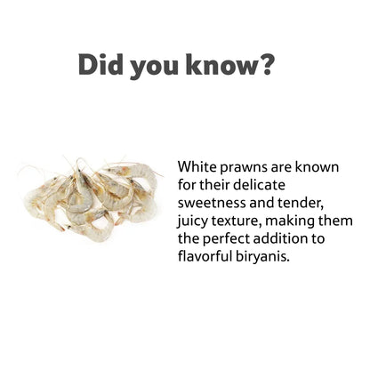 Sea Water White Prawn Whole 12 To 13 Count, 250 g
