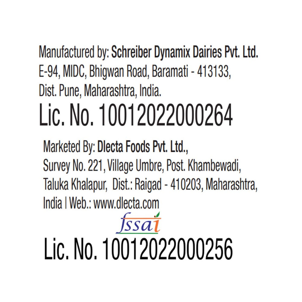 D'Lecta Cheese Cubes 200 gm