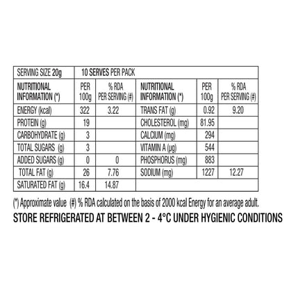 D'Lecta Cheese Cubes 200 gm