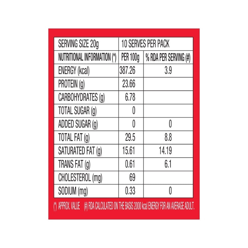 D'Lecta Natural Cheddar Cheese 200 g