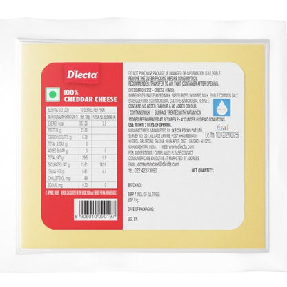D'Lecta Natural Cheddar Cheese 200 g