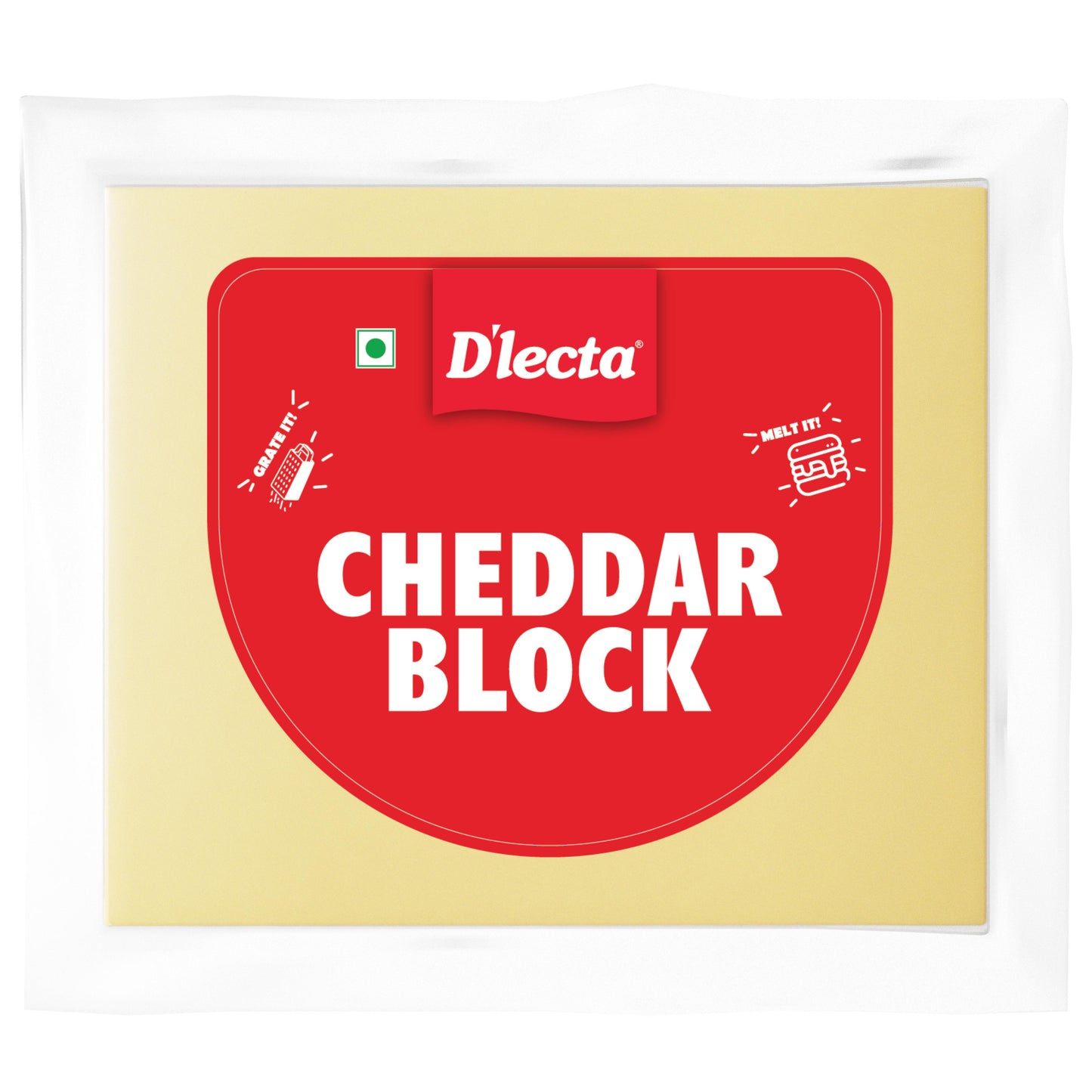 D'Lecta Natural Cheddar Cheese 200 gm