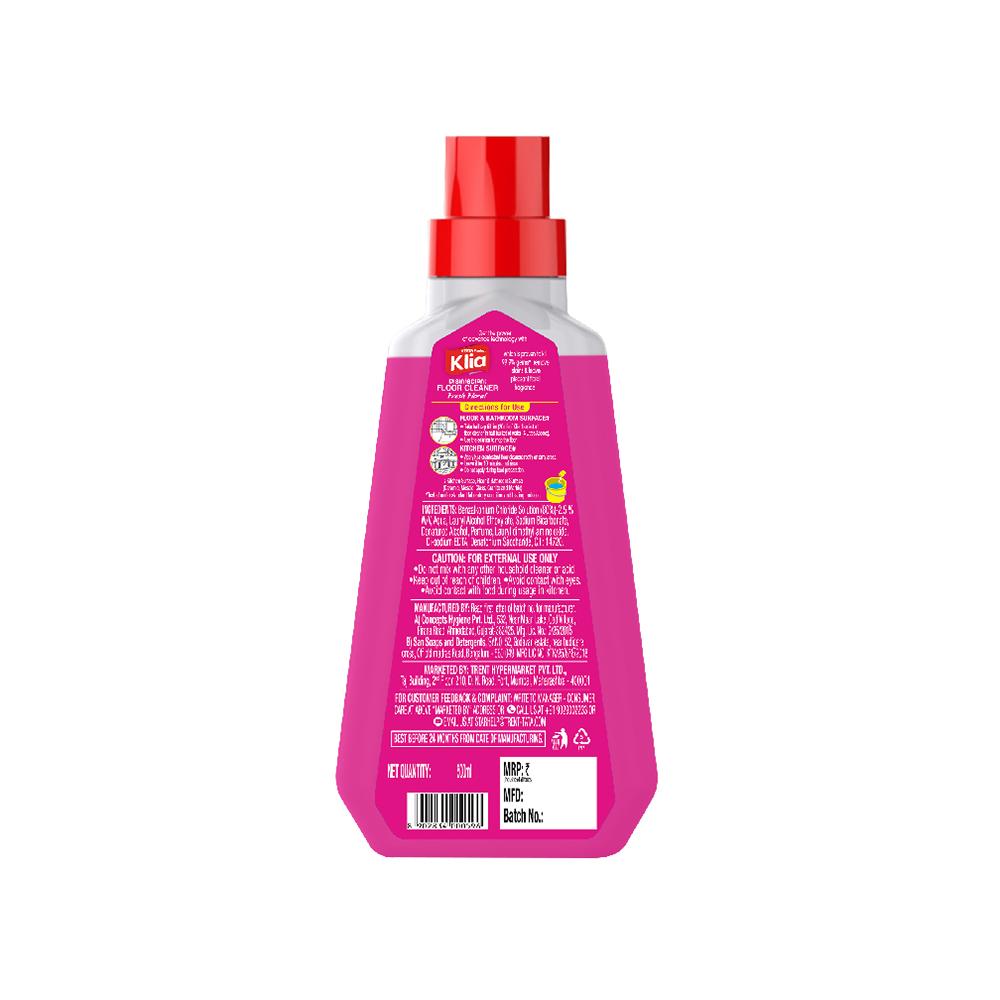 Klia Disinfectant Floral Floor Cleaner, 500 ml