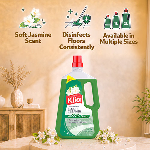 Klia Disinfectant Jasmine Floor Cleaner, 2 L
