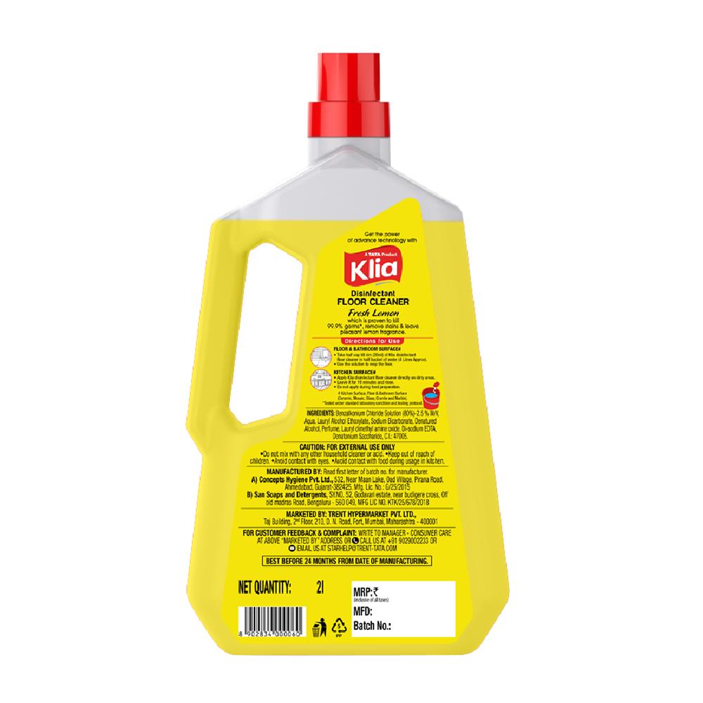 Klia Disinfectant Lemon Floor Cleaner 2 ltr