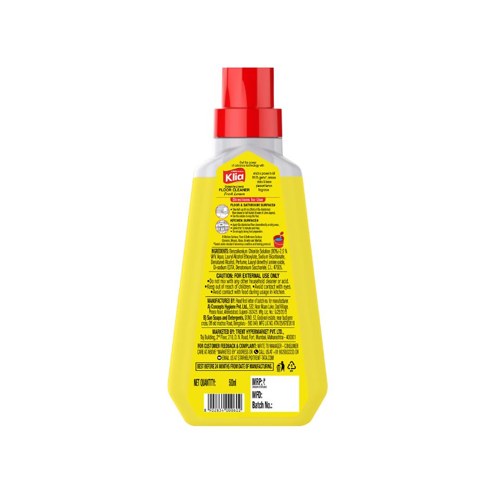 Klia Disinfectant Lemon Floor Cleaner 500 ml