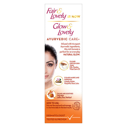 Glow & Lovely Natural Face Cream Ayurvedic Care+ 25 g