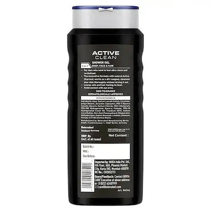 Nivea Men'S Active Clean Shower Gel 500 ml