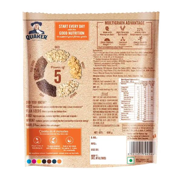 Quaker Oats Plus 600 g
