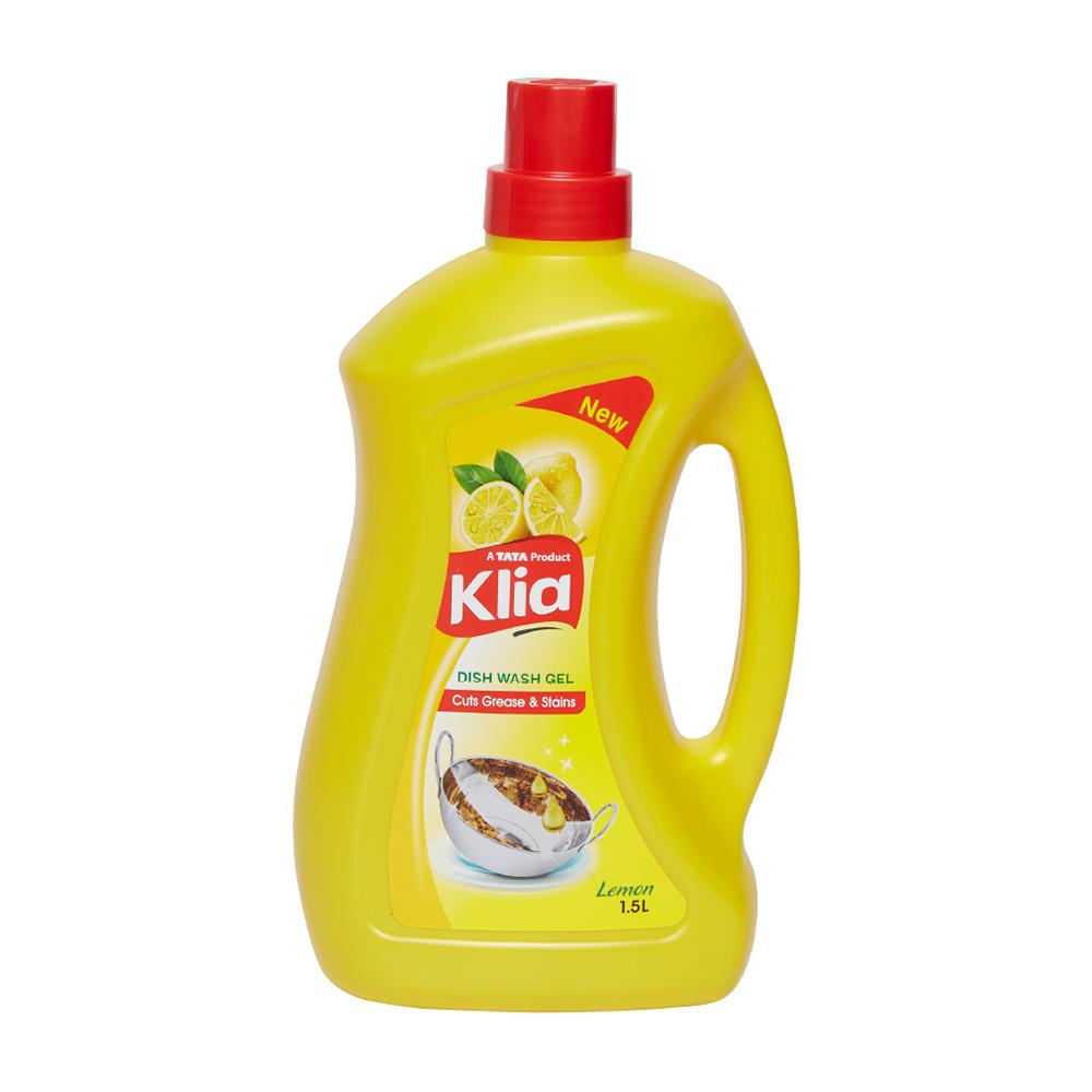 Klia Dishwash Gel Lemon, 1.5 L