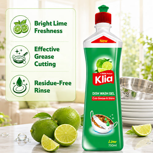 Klia Dishwash Gel Lime, 750 ml