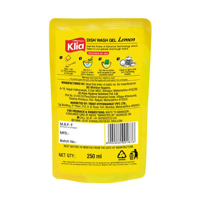 Klia Dishwash Gel Pouch 250 ml
