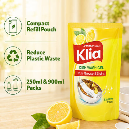 Klia Dishwash Gel Pouch 250 ml