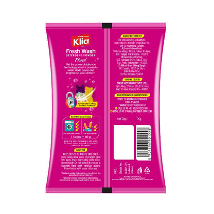 Klia Detergent Bucket Floral, 1 Kg