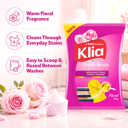 Klia Detergent Bucket Floral, 2 Kg