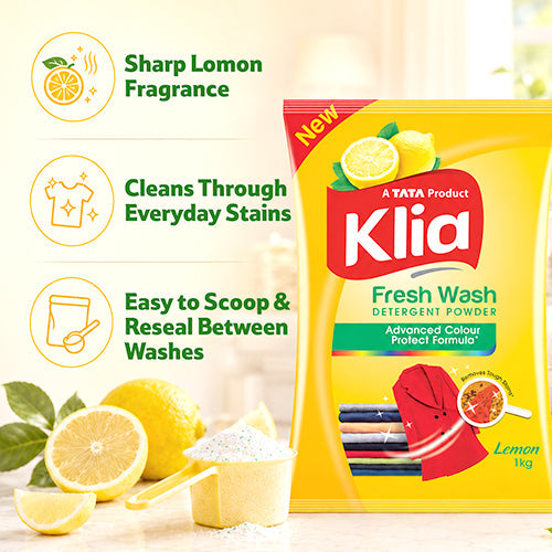 Klia Detergent Bucket Lemon, 1 Kg