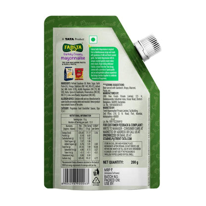 Fabsta Veg Garlic Mayonnaise, 200 g