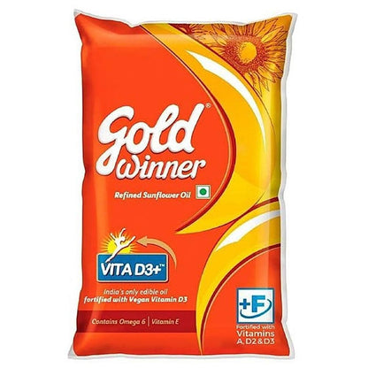 Gold Winner Sunflower Oil Pouch 1 ltr