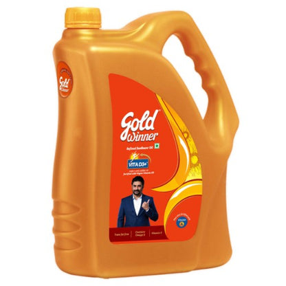 Gold Winner Sunflower Oil Jar 5ltr
