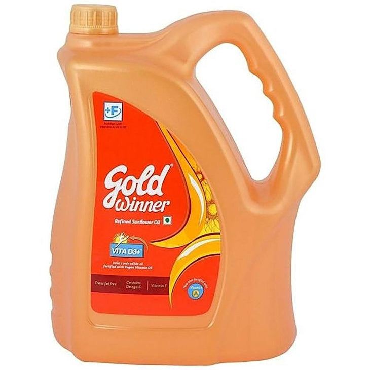 Gold Winner Sunflower Oil Jar 5ltr