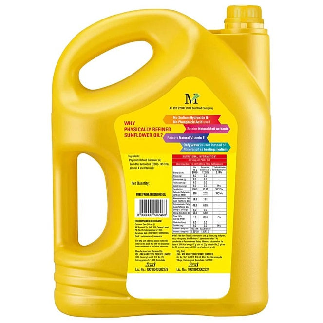Sunpure Sunflower Oil Jar 5ltr