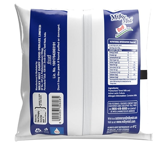 Milky Mist Curd Pouch 400 g