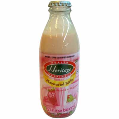 Heritage Strawberry Falvoured Milk Bottle 180 ml
