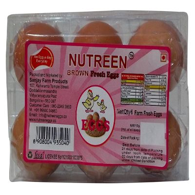Nutreen Brown Eggs pack of 6