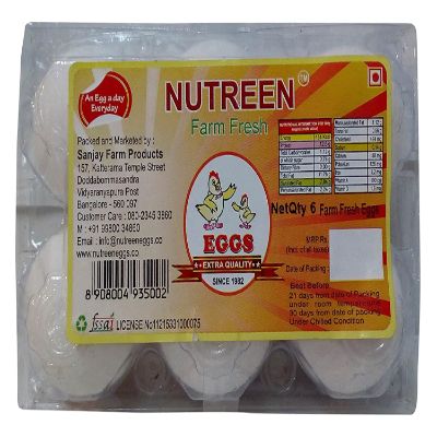 Nutreen Farm Fresh Eggs pack of 6