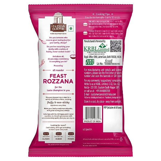 India Gate Feast Rozana Basmati Rice 1kg