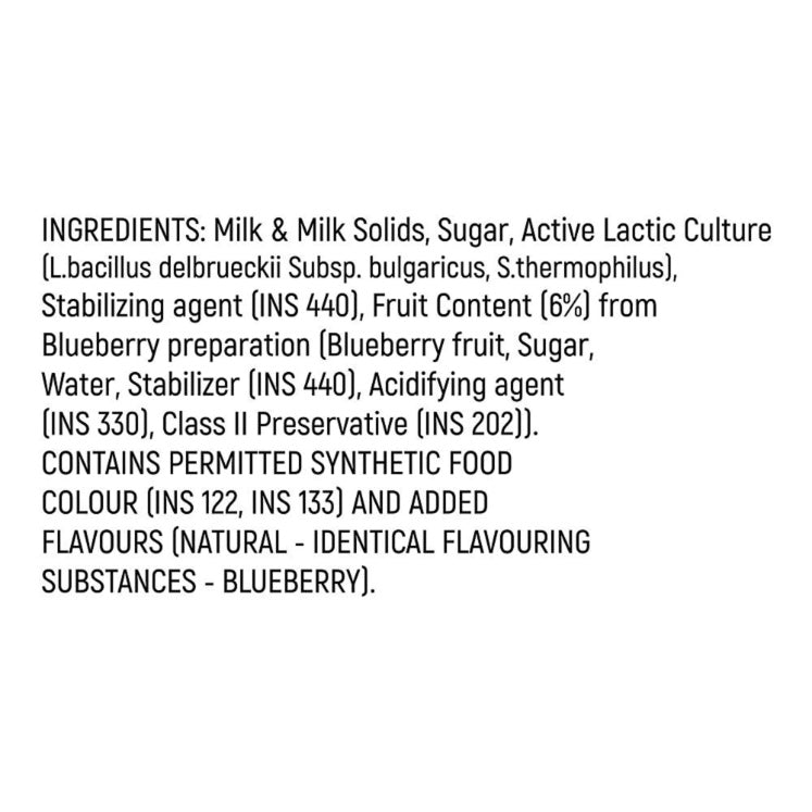 Milky Mist Blueberry Fruit Yoghurt 100 ml
