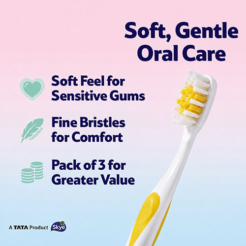 Skye Gums So Strong Toothbrush Soft pack of 3