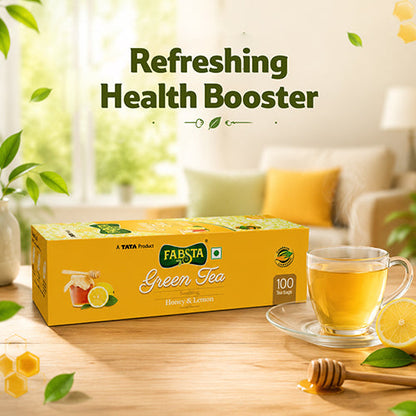 Fabsta Honey & Lemon Green Tea Bags 100 pcs