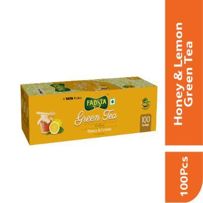 Fabsta Honey & Lemon Green Tea Bags 100 Pcs