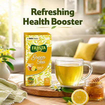 Fabsta Honey & Lemon Green Tea Bags 25 pcs