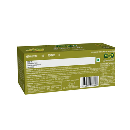 Fabsta Mint Lemon & Ginger Tea Bags 100 pcs
