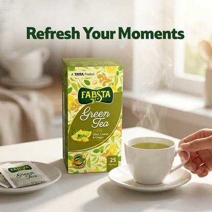 Fabsta Mint Lemon & Ginger Tea Bags, 25 Pcs