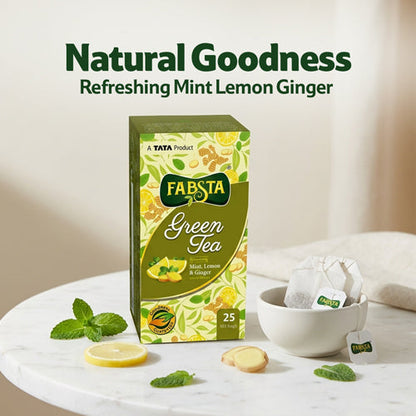 Fabsta Mint Lemon & Ginger Tea Bags, 25 Pcs