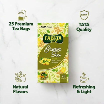 Fabsta Mint Lemon & Ginger Tea Bags, 25 Pcs