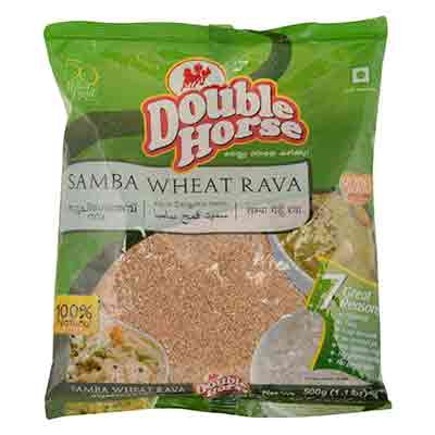 Double Horse Samba Wheat Rava 500 gm
