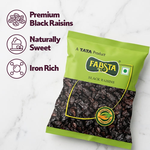 Fabsta Black Raisins, 200 g