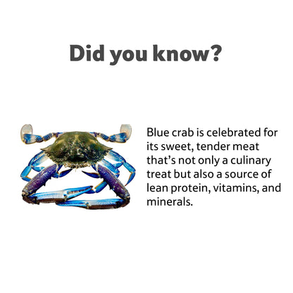 Sea Water Blue Crab Cleaned, Gross 650 g, Net 500 g