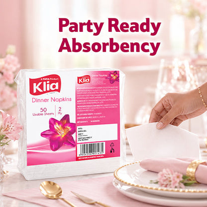 Klia Dinner Napkin 2Ply 38X38 50 pulls