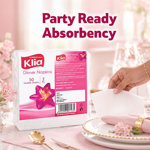 Klia Dinner Napkin 2Ply 38X38 50 pulls
